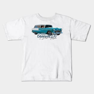 1955 Chevrolet 210 2 Door Wagon Kids T-Shirt